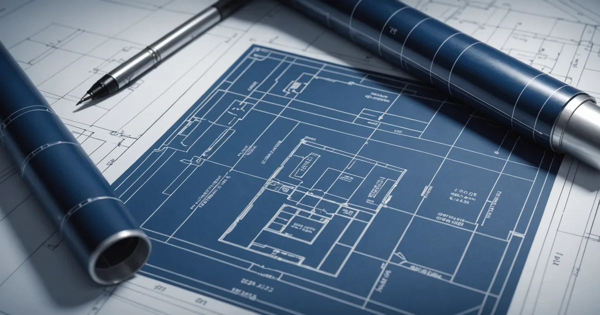 Floor plan drawing with measurement annotations